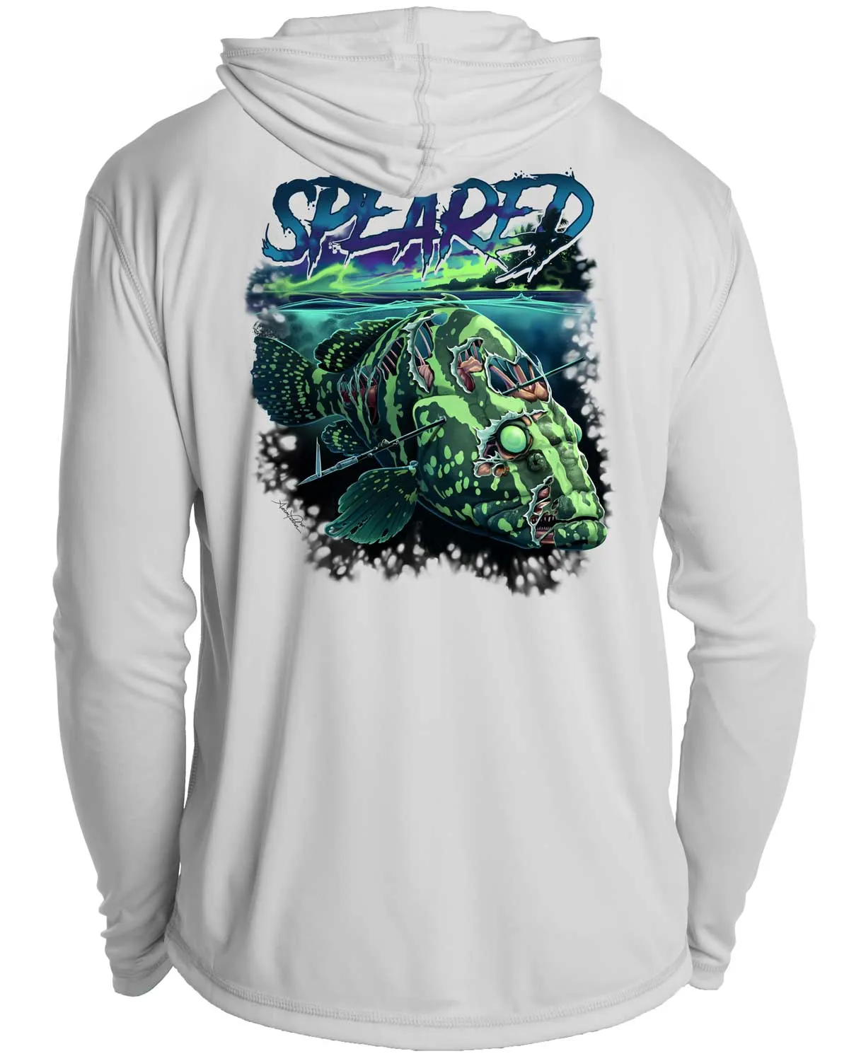 Zombie Grouper UV: Men's Spearfishing UV/UPF 50  Hoodie