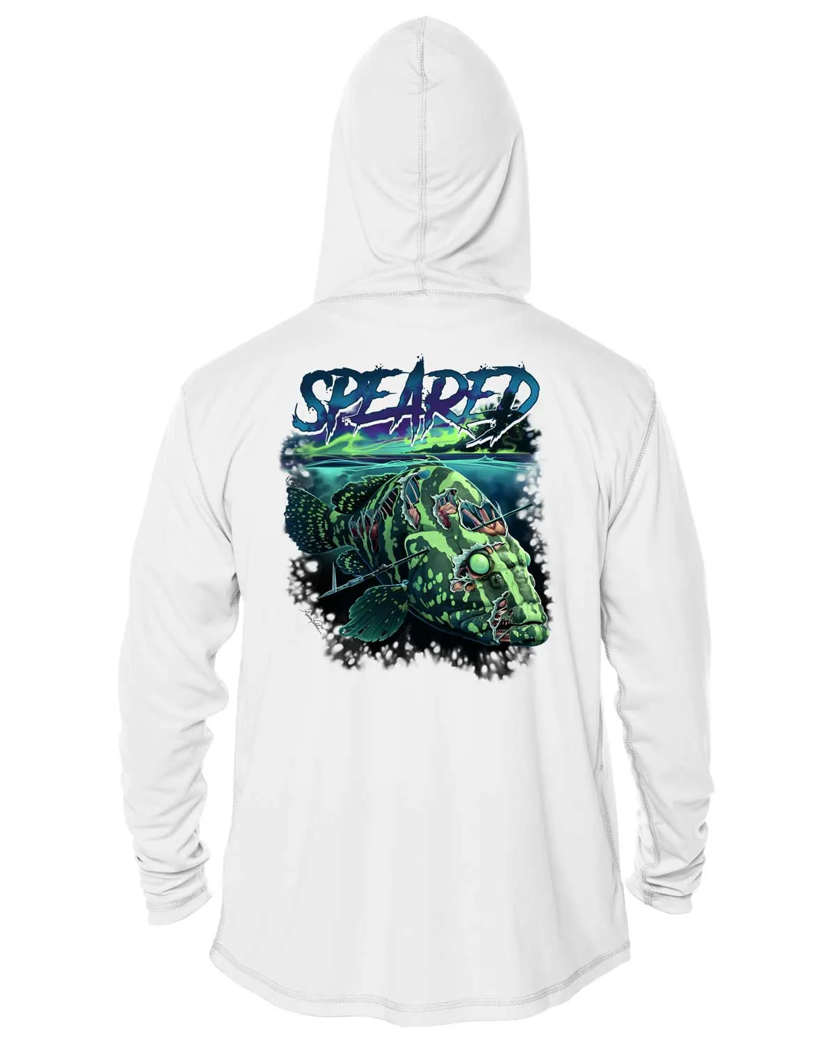 Zombie Grouper UV: Men's Spearfishing UV/UPF 50  Hoodie