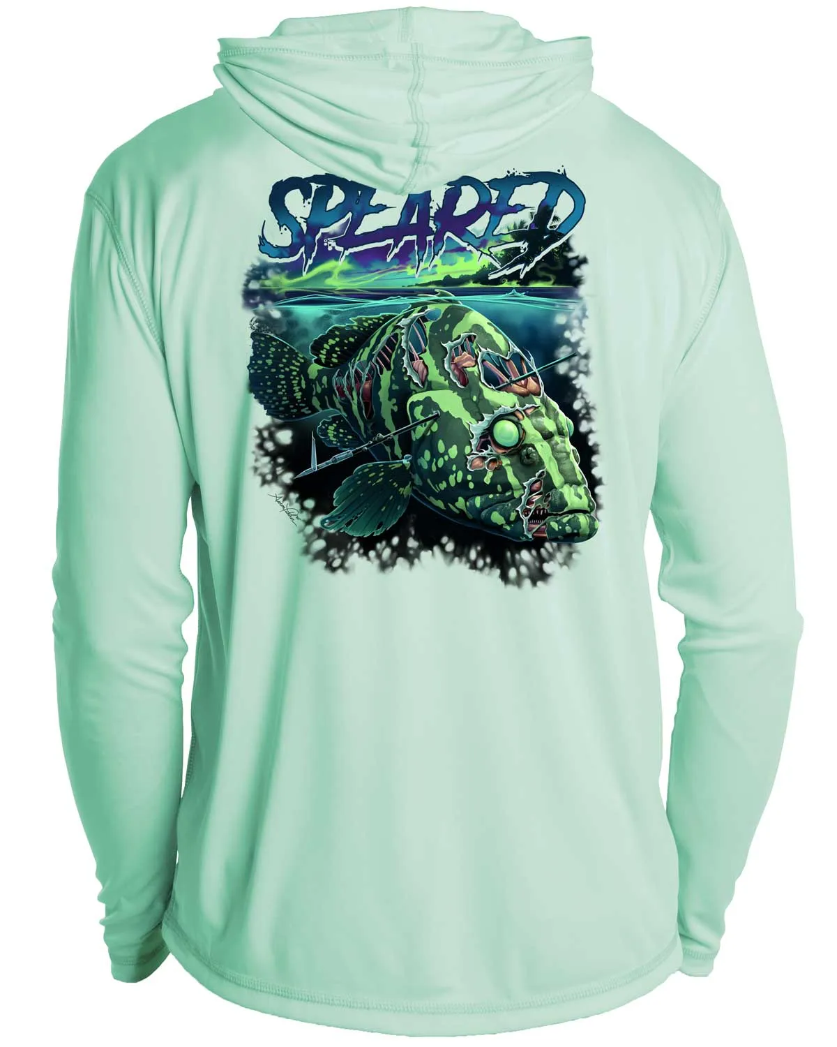 Zombie Grouper UV: Men's Spearfishing UV/UPF 50  Hoodie