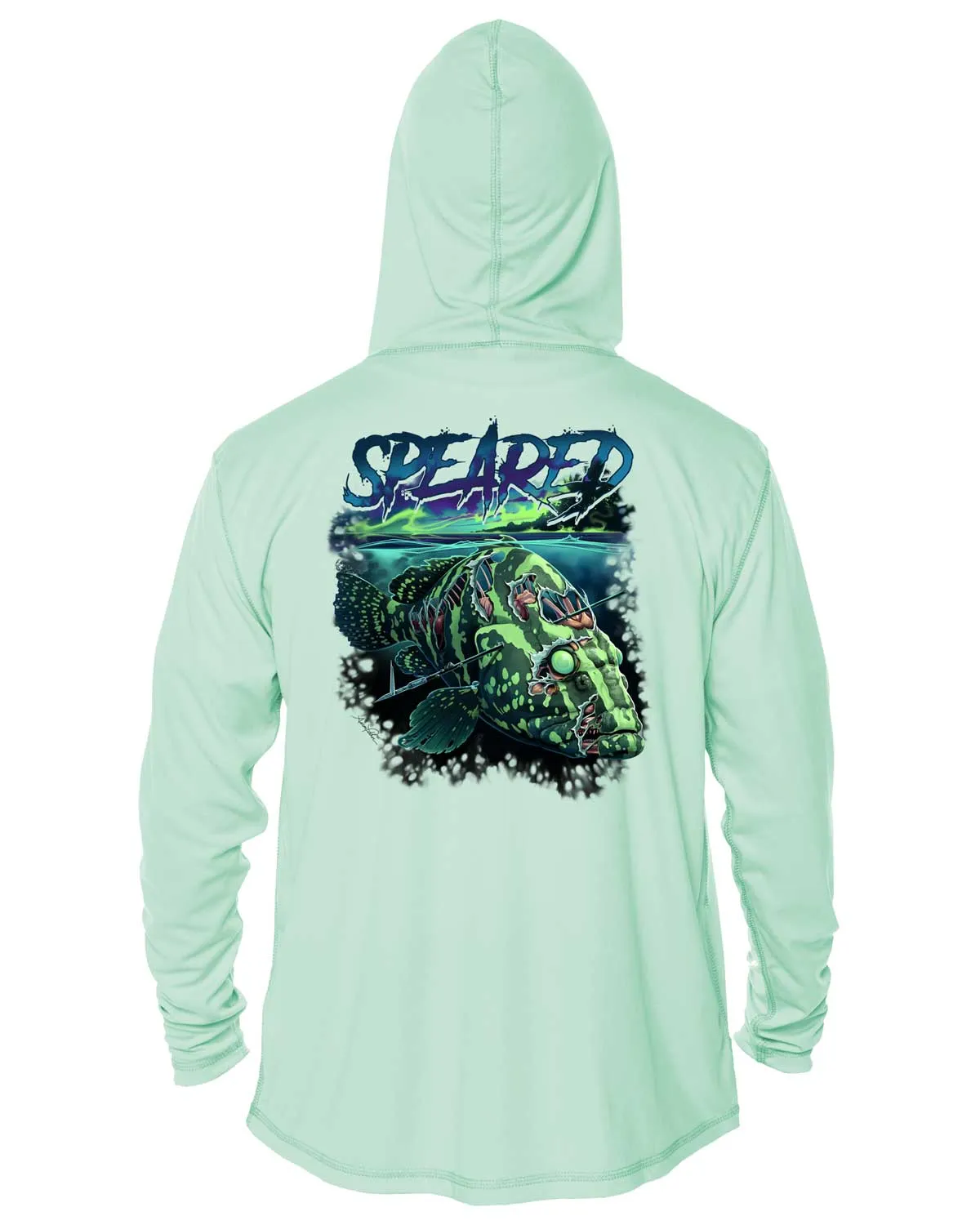 Zombie Grouper UV: Men's Spearfishing UV/UPF 50  Hoodie